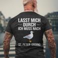 Lass Mich Durch Ich Muss Nach St Peter Ording Holiday T-Shirt mit Rückendruck Geschenke für alte Männer