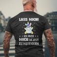 Lass Mich Ich Muss Mich Da Jetzt Reinsteigern Unicorn Decorative T-Shirt mit Rückendruck Geschenke für alte Männer