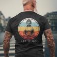Let It Go Buddha Meditationintage Zen Buddista Regalo T-shirt da uomo con stampa posteriore Regalos para ancianos