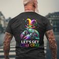 Let's Get Cray Cray Crawfish Costume Boys Mardi Gras Men's T-shirt Back Print Gifts for Old Men