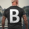 Letter B T-Shirt mit Rückendruck Geschenke für alte Männer