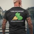 Lieblingssport Rübransport T-Shirt mit Rückendruck Geschenke für alte Männer