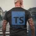 Linguaggio Di Programmazione Typescript Sviluppo Software Codifica T-shirt da uomo con stampa posteriore Regalos para ancianos