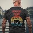 Livello Chirurgo Ortopedico Sbloccato Regalo Giocatore Per Iniziare T-shirt da uomo con stampa posteriore Regalos para ancianos