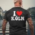 I Love Köln S T-Shirt mit Rückendruck Geschenke für alte Männer