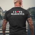 I Love Marietta Nombre De Marietta A Juego Para Novia Y Novio Camiseta Hombre Estampado Espalda Regalos para ancianos