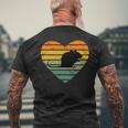 I Love Rats Retro Heart Rodent Rat Fan Punk Rat T-Shirt mit Rückendruck Geschenke für alte Männer