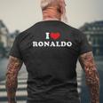 I Love Ronaldo I Love Ronaldo T-Shirt mit Rückendruck Geschenke für alte Männer