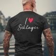 I Love Schlager T-Shirt mit Rückendruck Geschenke für alte Männer