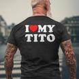 I Love My Tito Heart T-shirt da uomo con stampa posteriore Regalos para ancianos
