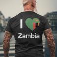 I Love ZambiaT T-shirt da uomo con stampa posteriore Regalos para ancianos