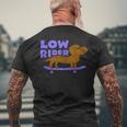 Low Rider Doxie Dachshund Dog Skateboarding Tank Top Men's Back Print T-Shirt Gifts for Old Men