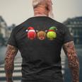 Lustiges Weihnachtsmann Rentier Elf Tennis Weihnachten Damen Herren Kinder T-Shirt mit Rückendruck Geschenke für alte Männer