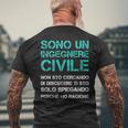 Maglia Ingegnere Civile Uomo Regalo Laurea Ingegneria Civile T-shirt da uomo con stampa posteriore Regalos para ancianos