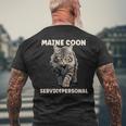 Maine Coon Service Personnel Cat Lovers Cat T-Shirt mit Rückendruck Geschenke für alte Männer