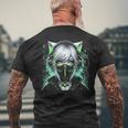 Manga Anime Ästhetische Cyberpunk Techwear Harajuku T-Shirt mit Rückendruck Geschenke für alte Männer