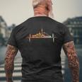 Mannheim Skyline Heartbeat Retrointage Style T-Shirt mit Rückendruck Geschenke für alte Männer