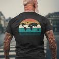Mappa Del Mondo Retrò Tramonto Del Mondo Cartografico Globo T-shirt da uomo con stampa posteriore Regalos para ancianos