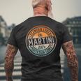 Martini Retro Colours Legends Life In Martini T-Shirt mit Rückendruck Geschenke für alte Männer