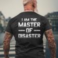 Master Of Disaster Student Plain T-Shirt mit Rückendruck Geschenke für alte Männer