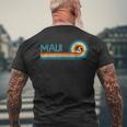 Maui Hawaiiintage Surfer Souvenir Surf T-Shirt mit Rückendruck Geschenke für alte Männer