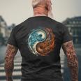 Meditazione Taoismo Yin Yang Simbolo Su Zen Taijitu Yin Yang T-shirt da uomo con stampa posteriore Regalos para ancianos