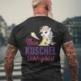 Mein Kuschel Sleep Unicorn Pyjamas Unicorn T-Shirt mit Rückendruck Geschenke für alte Männer