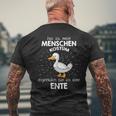 Mein Menschen Kostüm Bin Ich Eine Ente German Langu T-Shirt mit Rückendruck Geschenke für alte Männer