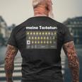 Meine Tastatur Daumen Hoch Für Papas Lustiges T-Shirt mit Rückendruck Geschenke für alte Männer