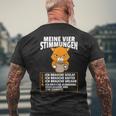 Meineier Stimmungen Cat Sarcasm Slogan T-Shirt mit Rückendruck Geschenke für alte Männer