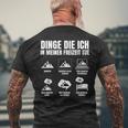 In Meiner Freizeit Hiking Hiking Mountains T-Shirt mit Rückendruck Geschenke für alte Männer