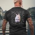 Meme Gatto Meme Divertente Huh Matematica Gatto Per Matimathique T-shirt da uomo con stampa posteriore Regalos para ancianos