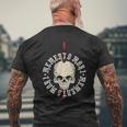 Memento Mori Lettering Skull T-Shirt mit Rückendruck Geschenke für alte Männer