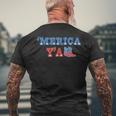 Merica Y'all Retro 4Th Of July Cowboy Cowgirl Western Howdy Men's T-shirt Back Print Gifts for Old Men