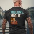 Migliore Moglie Dal 2009 Anni 15 Anniversario Matrimonio T-shirt da uomo con stampa posteriore Regalos para ancianos
