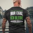 Mir Egal Ich Bleibe Mönchengladbach Fan Football Fan T-Shirt mit Rückendruck Geschenke für alte Männer