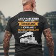 Modellbahn Plan Für Den Ruhestand Model Railway T-Shirt mit Rückendruck Geschenke für alte Männer