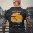 Modo Crucero Familiar Enacaciones Retro Al Atardecer Camiseta Hombre Estampado Espalda Regalos para ancianos