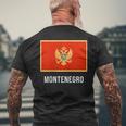 Monte Flag Montenegrinian T-Shirt mit Rückendruck Geschenke für alte Männer