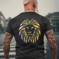 Motif Lion Psychédélique Abstrait Fractal T-shirt imprimé au dos Cadeaux pour les vieillards