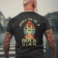 Nacida Para Ser Estrella Del Rock De La Mano Cuernos De La Camiseta Hombre Estampado Espalda Regalos para ancianos
