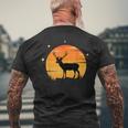 Natura Animale Della Foresta Renna Tramonto Corna Cervo T-shirt da uomo con stampa posteriore Regalos para ancianos
