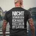 Nicht Schubsen Schnitzel Im Bauch T-Shirt mit Rückendruck Geschenke für alte Männer