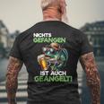 Nichts Gefangen Ist Auch Geangelt Fischer Bier T-Shirt mit Rückendruck Geschenke für alte Männer