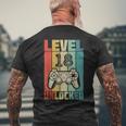 Nivel 18 Desbloqueado Boda Del 18º Aniversario Camiseta Hombre Estampado Espalda Regalos para ancianos