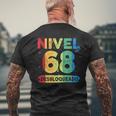 Nivel 68 Desbloqueado 68 Aniversario De Boda 68 Años Camiseta Hombre Estampado Espalda Regalos para ancianos