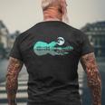 Noche Lago Guitarra Eléctrica Reflejos Amante De La Guitarra Camiseta Hombre Estampado Espalda Regalos para ancianos