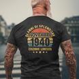 Novembre 1940 84 Anni Compleanno Uomo Donna 1940 T-shirt da uomo con stampa posteriore Regalos para ancianos