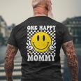 One Happy Dude Mommy Happy Face 1St Birthday Family Matching Men's T-shirt Back Print Gifts for Old Men