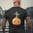 Onionegetable Gardening Onion Kawaii T-Shirt mit Rückendruck Geschenke für alte Männer